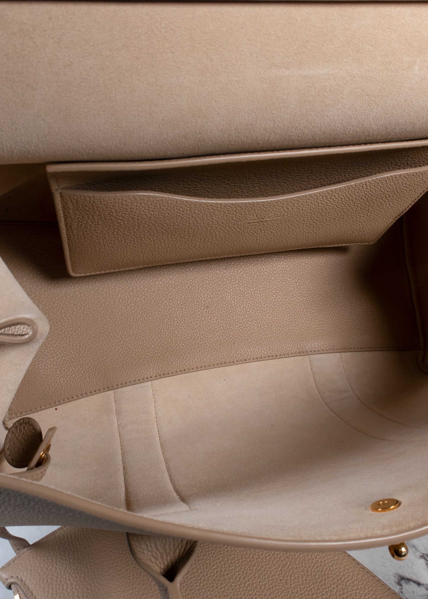 Loro Piana Extra Pocket L 27 Leather Top Handle Bag
