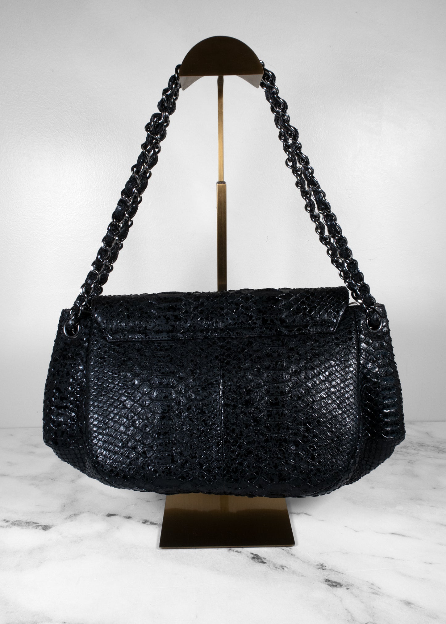 Chanel Python Medium Just Mademoiselle Shoulder Bag