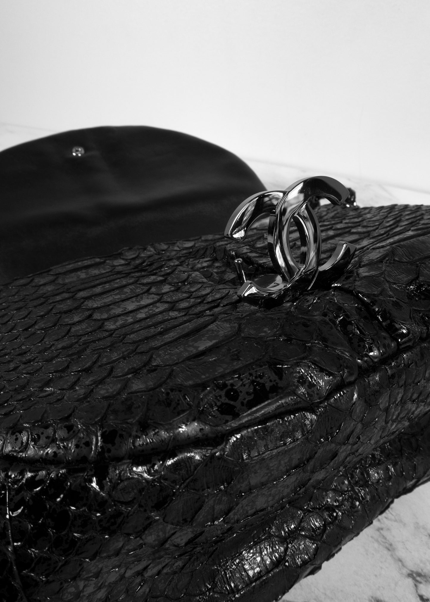 Chanel Python Medium Just Mademoiselle Shoulder Bag