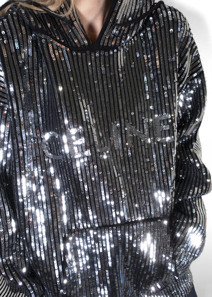 Celine Sequined Wool Hoodie