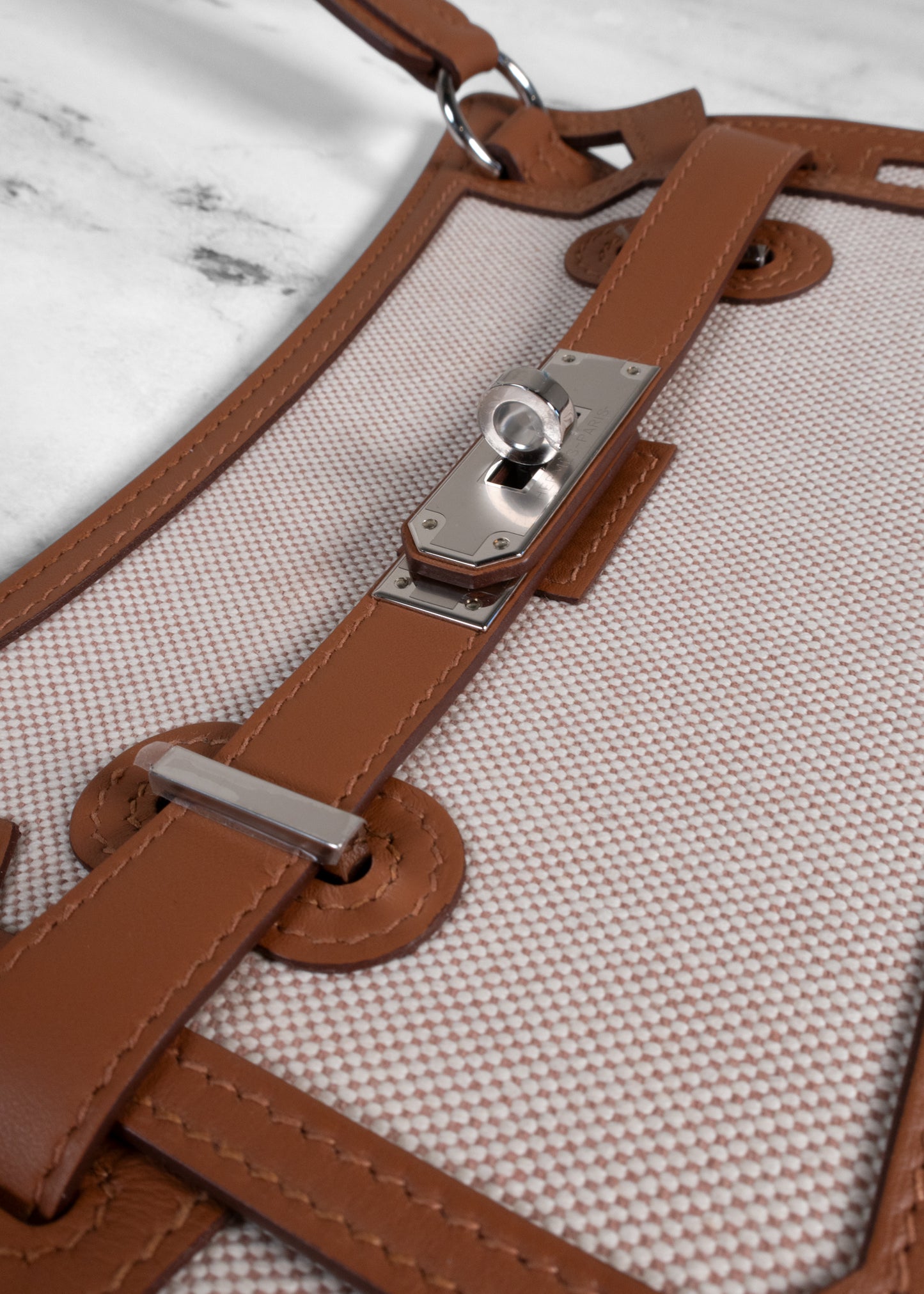 Hermès Jypsiere Mini Toile H and Swift Leather Shoulder Bag
