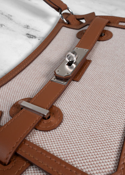 Hermès Jypsiere Mini Toile H and Swift Leather Shoulder Bag