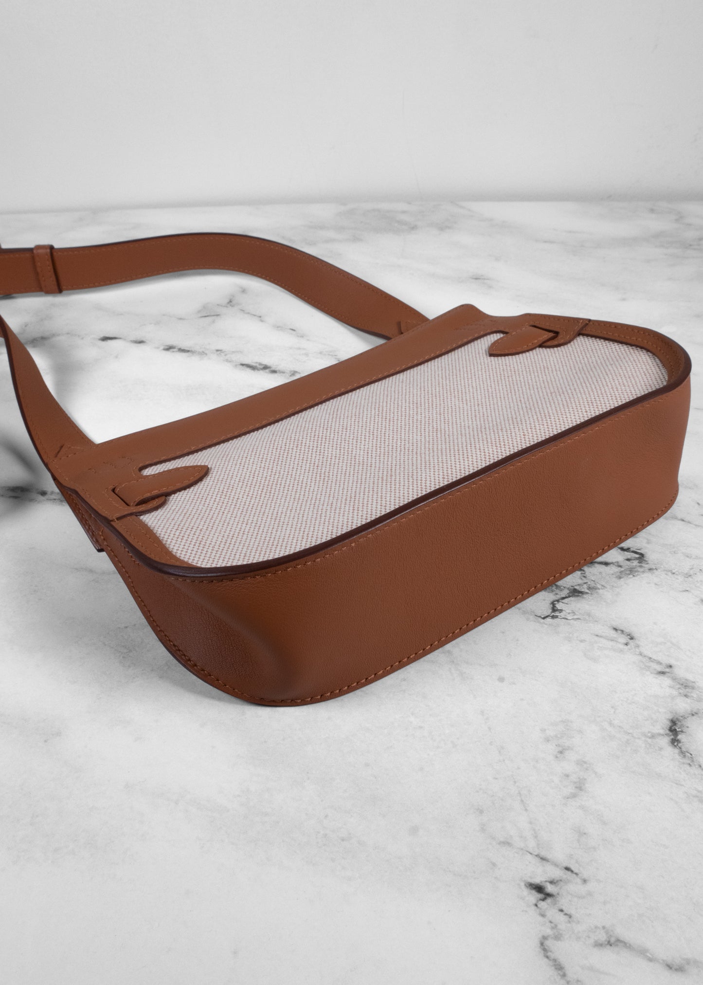 Hermès Jypsiere Mini Toile H and Swift Leather Shoulder Bag