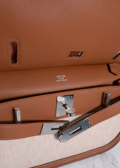 Hermès Jypsiere Mini Toile H and Swift Leather Shoulder Bag