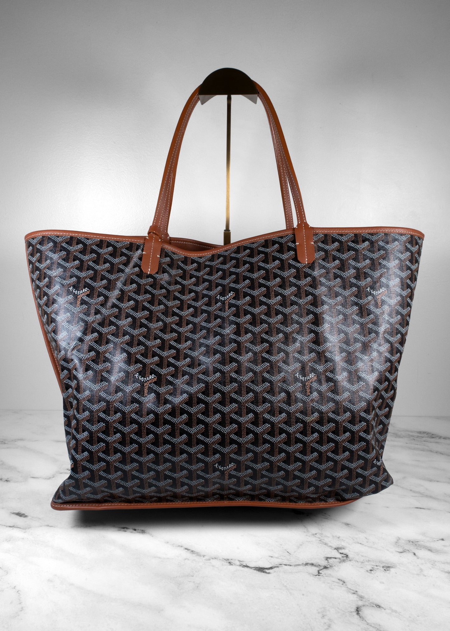 Goyard Black And Brown Tote Reversible Bag With Wallet