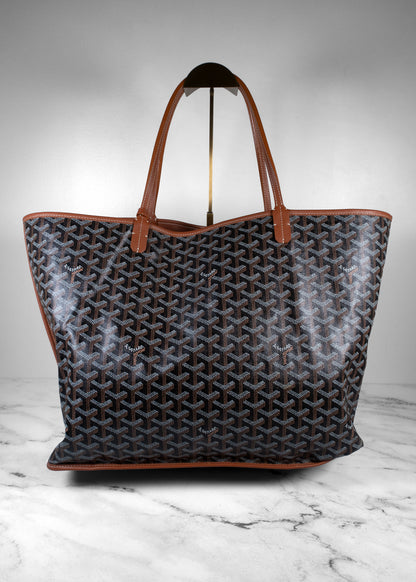 Goyard Black And Brown Tote Reversible Bag With Wallet