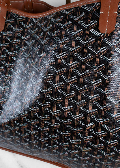Goyard Black And Brown Tote Reversible Bag With Wallet