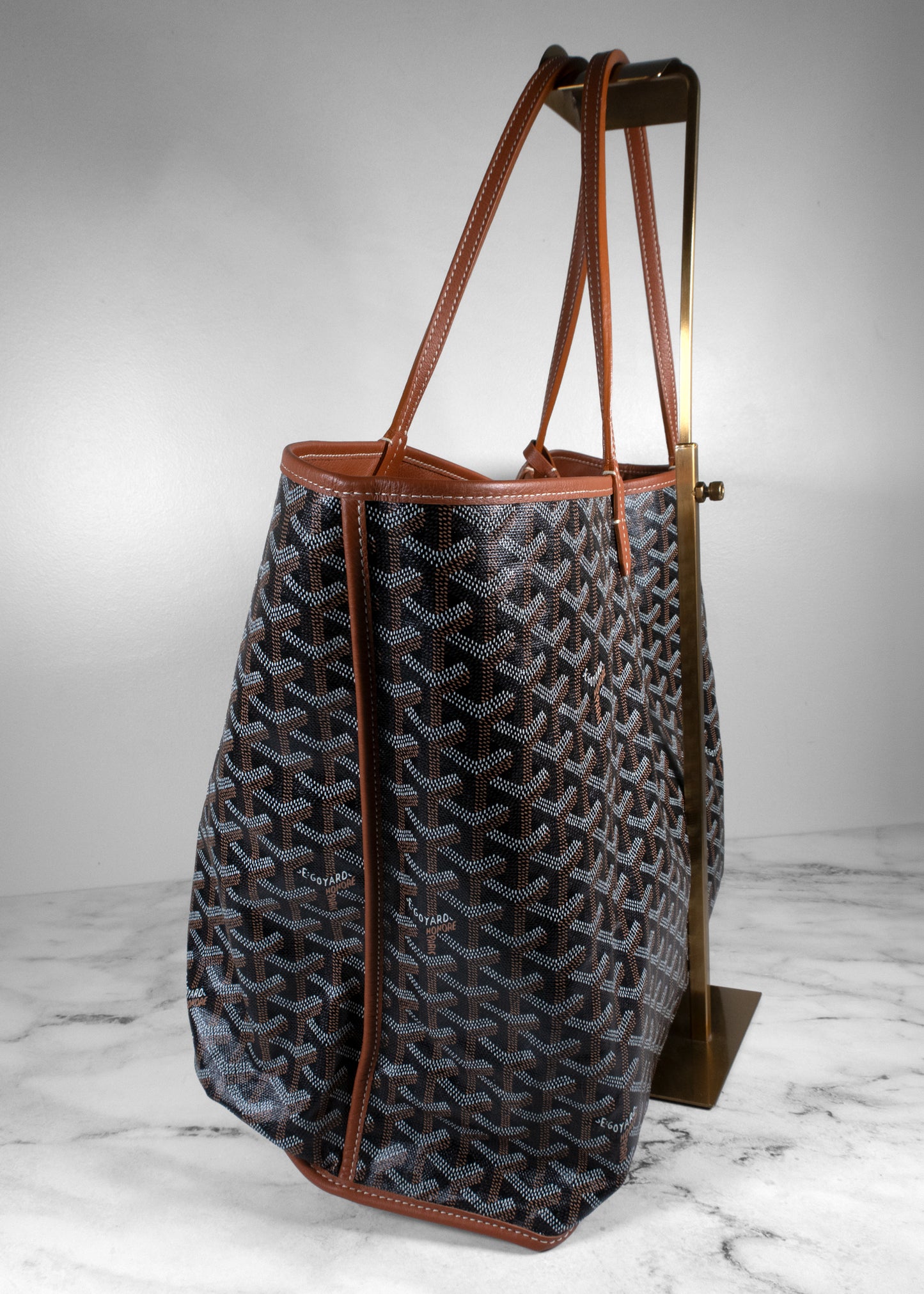 Goyard Black And Brown Tote Reversible Bag With Wallet