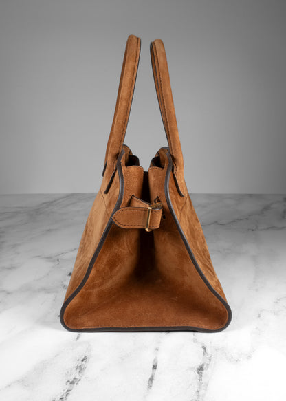 The Row Margaux 10 Cuir Suede Top Handle Bag