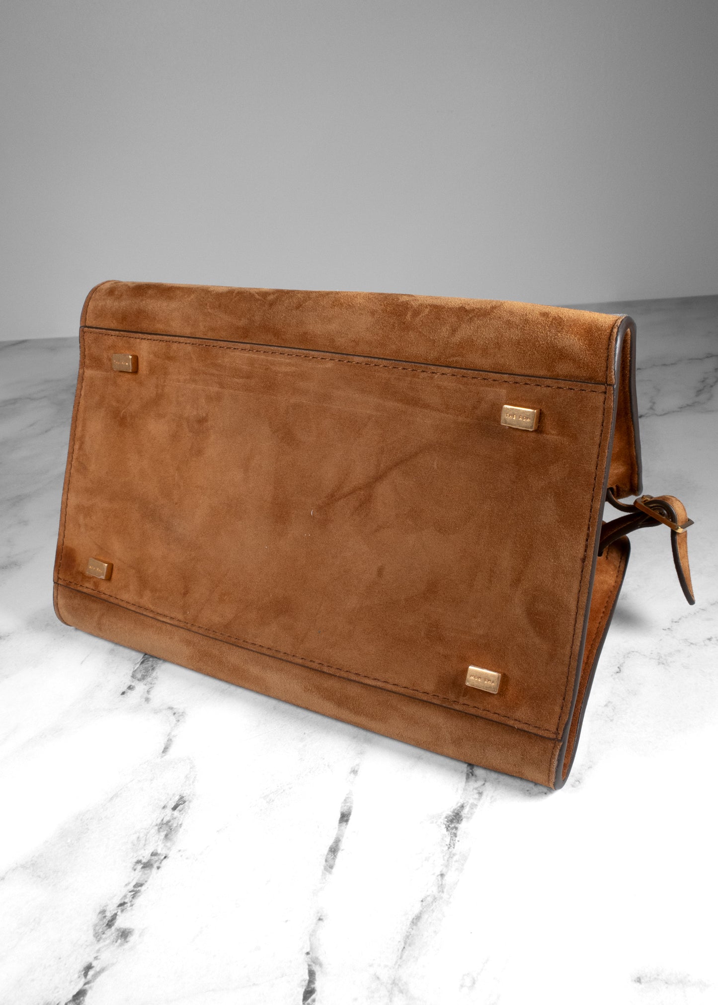 The Row Margaux 10 Cuir Suede Top Handle Bag