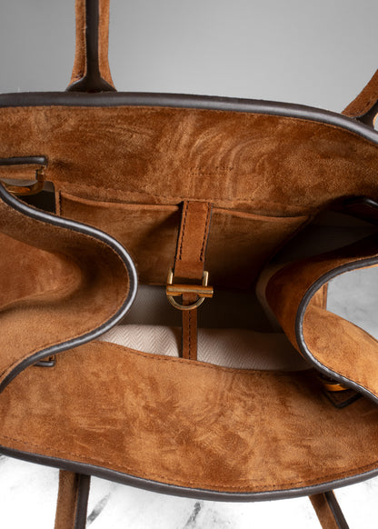 The Row Margaux 10 Cuir Suede Top Handle Bag