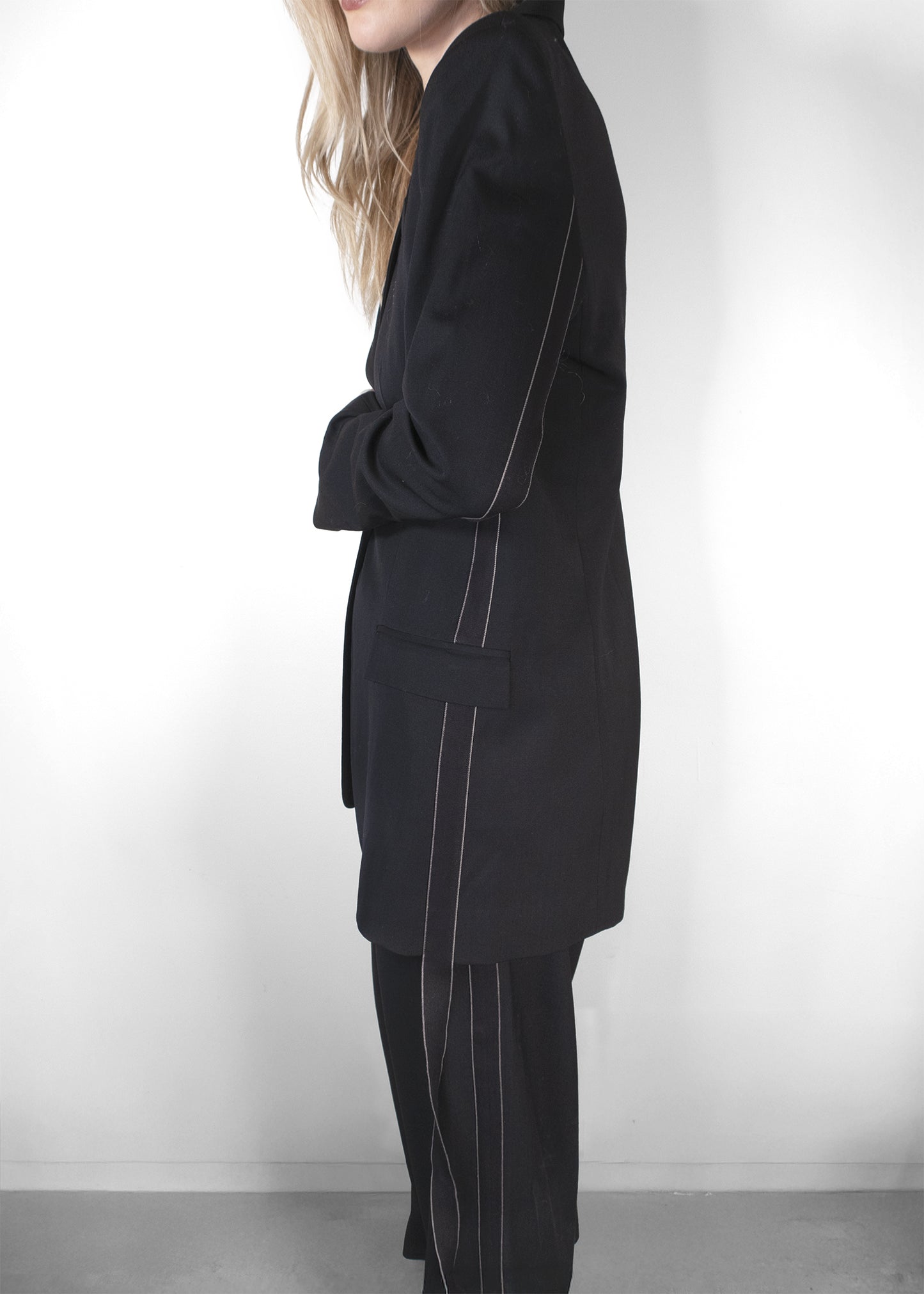 St. Agni Side Stripe Tailored Blazer Set