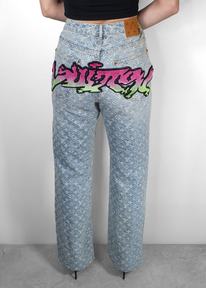 Louis Vuitton Graffiti Denim Pants