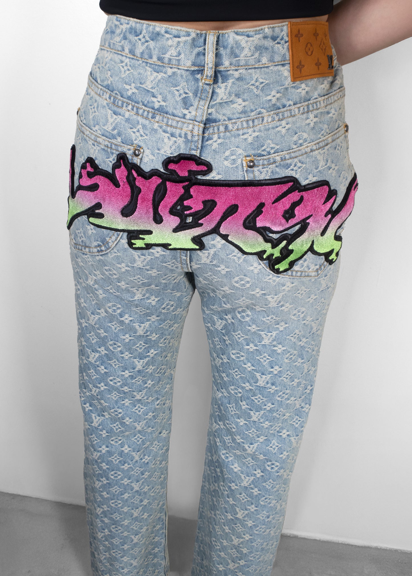 Louis Vuitton Graffiti Denim Pants