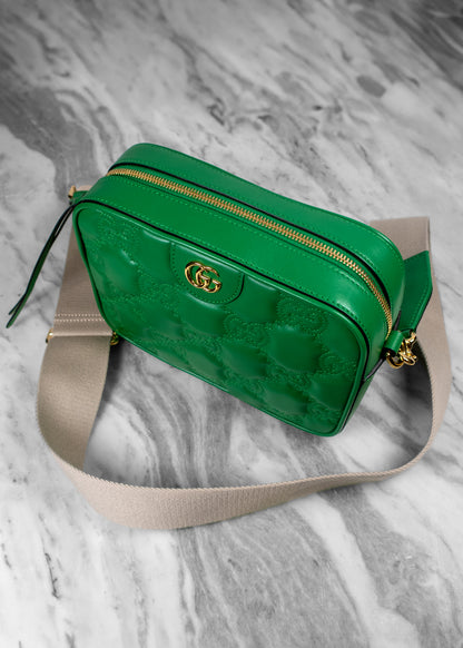 Gucci Calfskin GG Matelassé Shoulder Bag