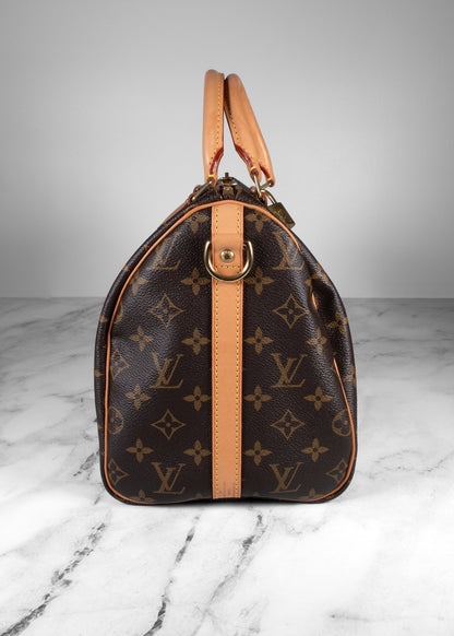 Louis Vuitton Love Locks Monogram Speedy Bandouliere 30 Brown
