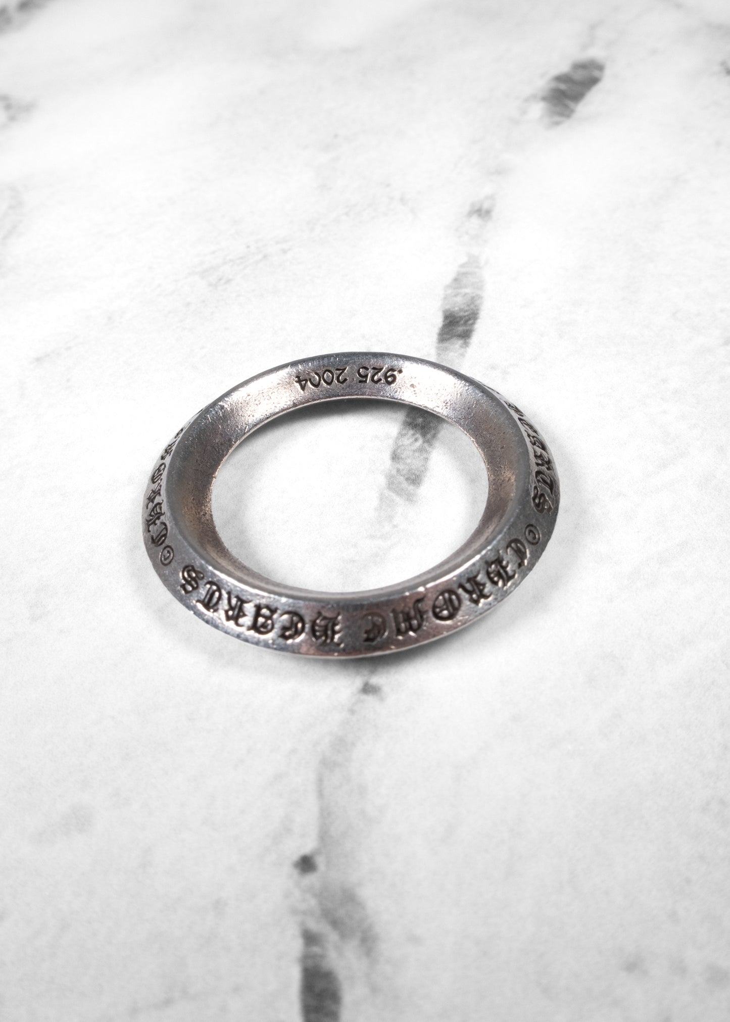 Chrome Hearts Spacer 3mm F*** You Ring 925 Sterling Silver