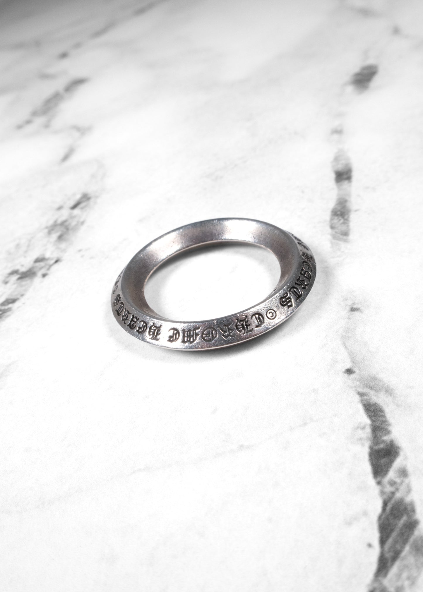 Chrome Hearts Spacer 3mm F*** You Ring 925 Sterling Silver