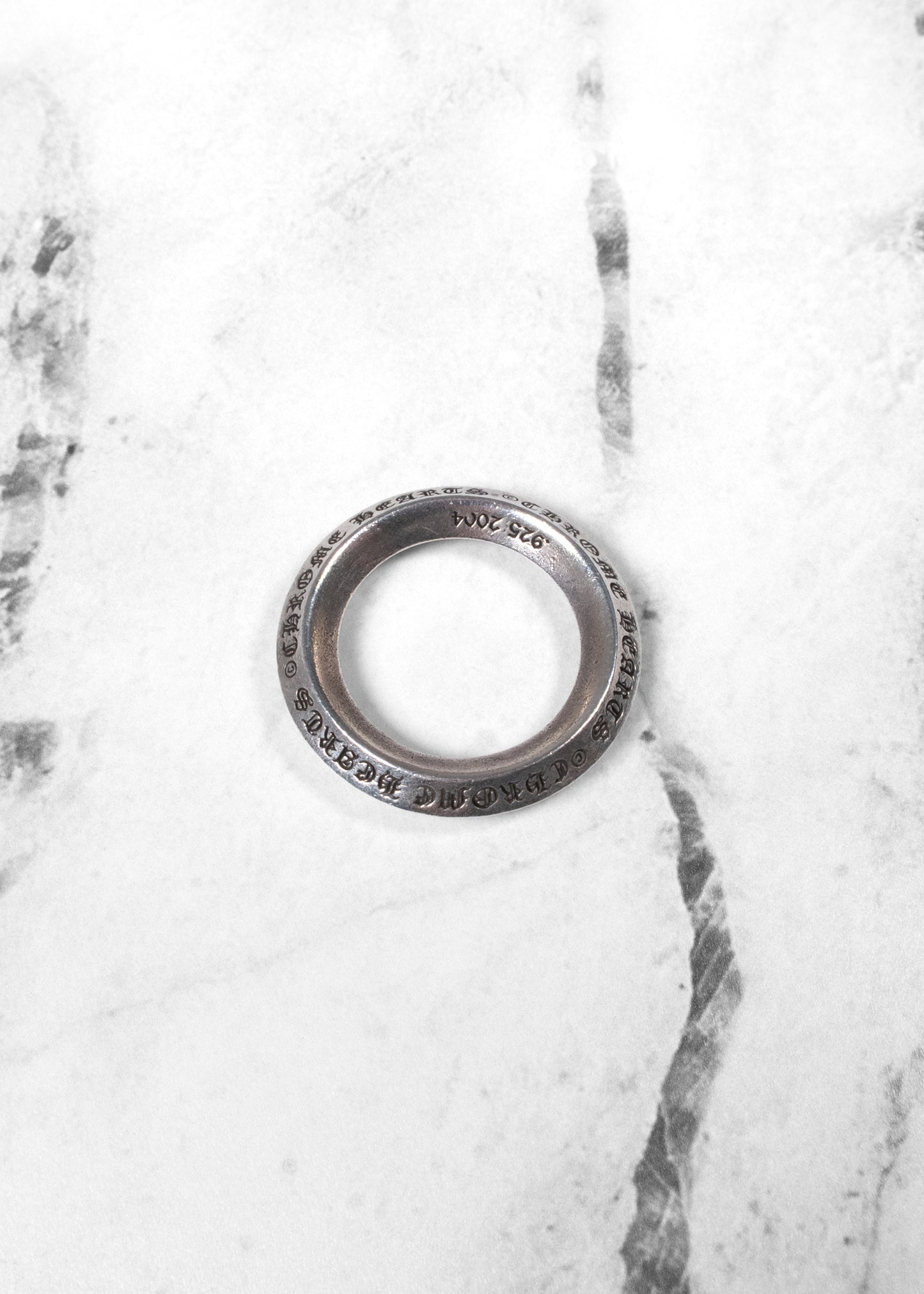 Chrome Hearts Spacer 3mm F*** You Ring 925 Sterling Silver