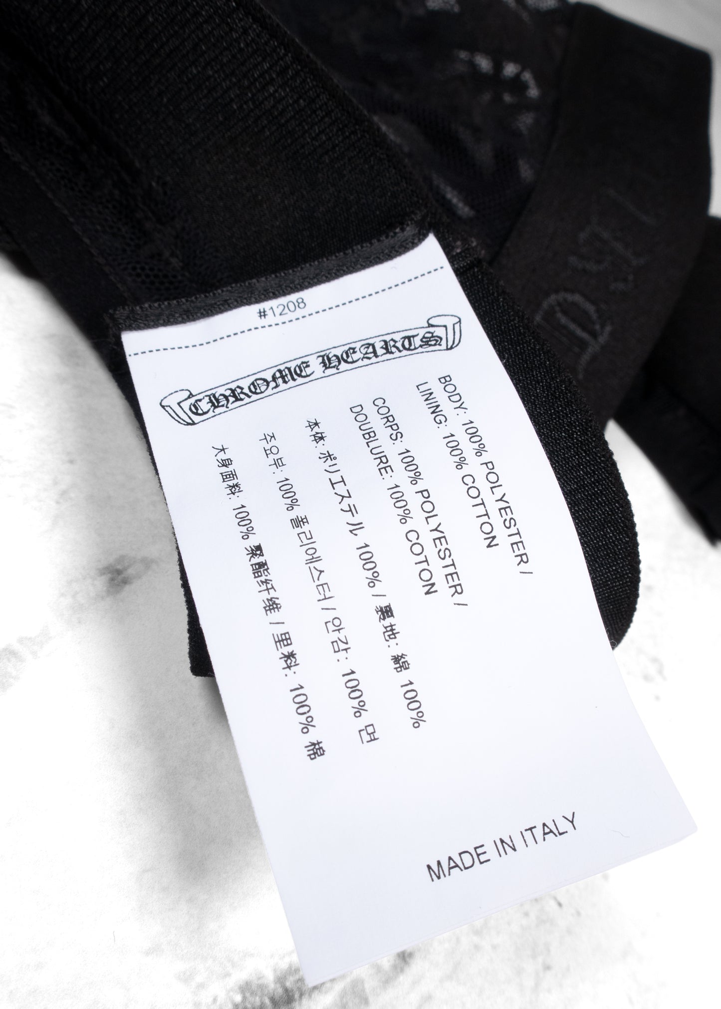 Chrome Hearts Lace Bralette and Thong Underwear Set Black