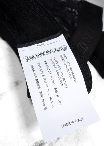 Chrome Hearts Lace Bralette and Thong Underwear Set Black