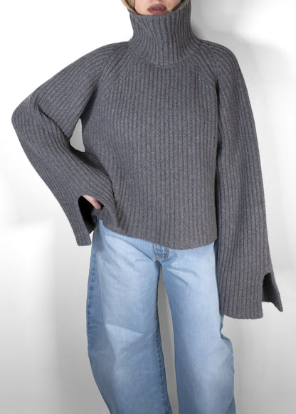 Khaite Genoa Turtleneck Cashmere Rib Sweater