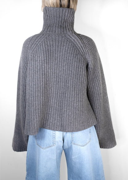 Khaite Genoa Turtleneck Cashmere Rib Sweater