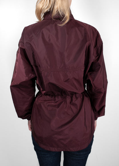 Prada Garnet Red Re-Nylon Contrast-Zip Blouson Jacket