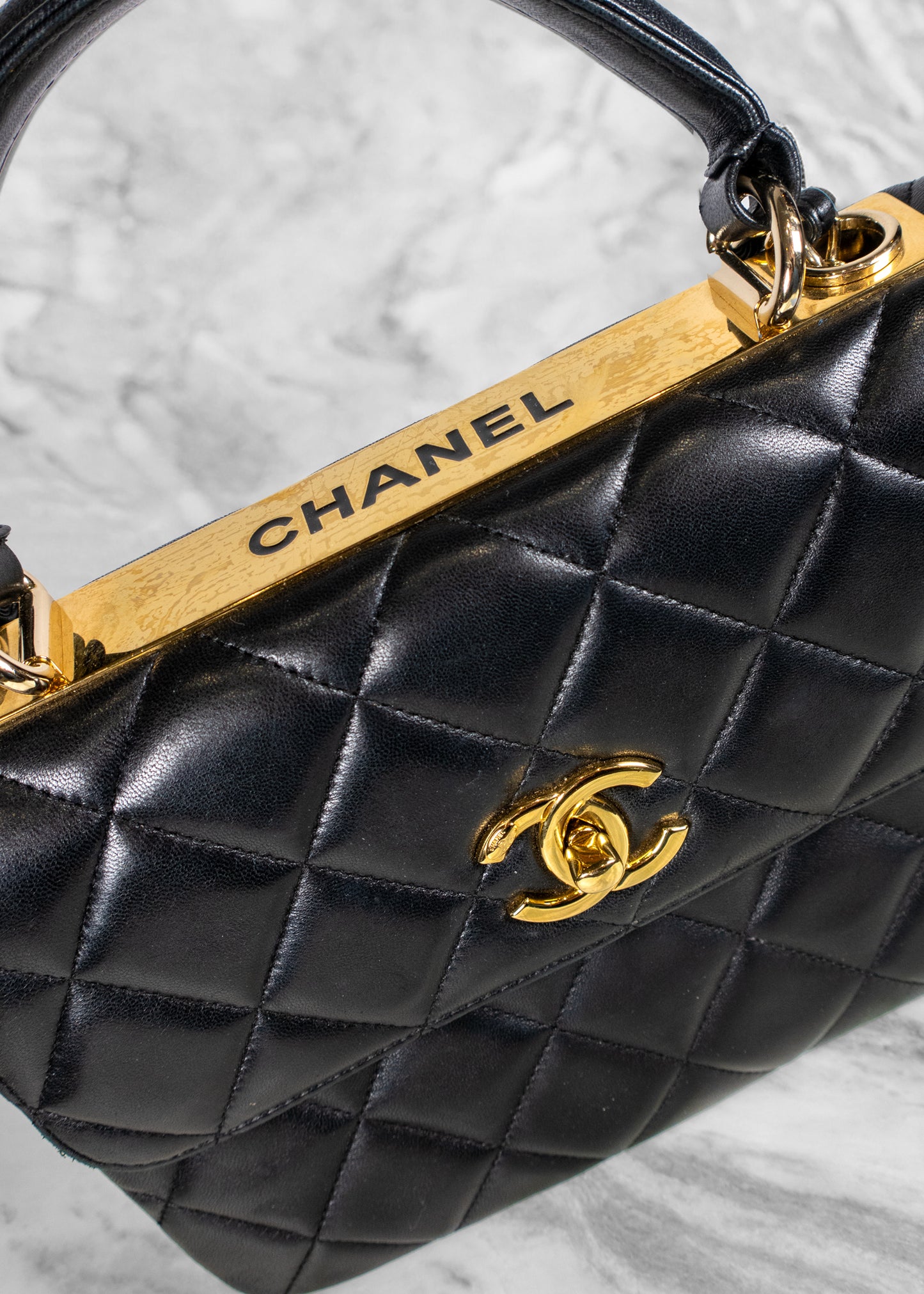 Chanel Lambskin Quilted Small Trendy CC Flap Bag With Top Handle