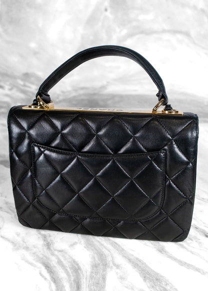 Chanel Lambskin Quilted Small Trendy CC Flap Bag With Top Handle