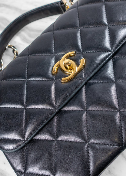 Chanel Lambskin Quilted Small Trendy CC Flap Bag With Top Handle