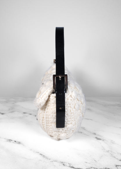 Fendi Wool Mamma Knit Baguette Bag