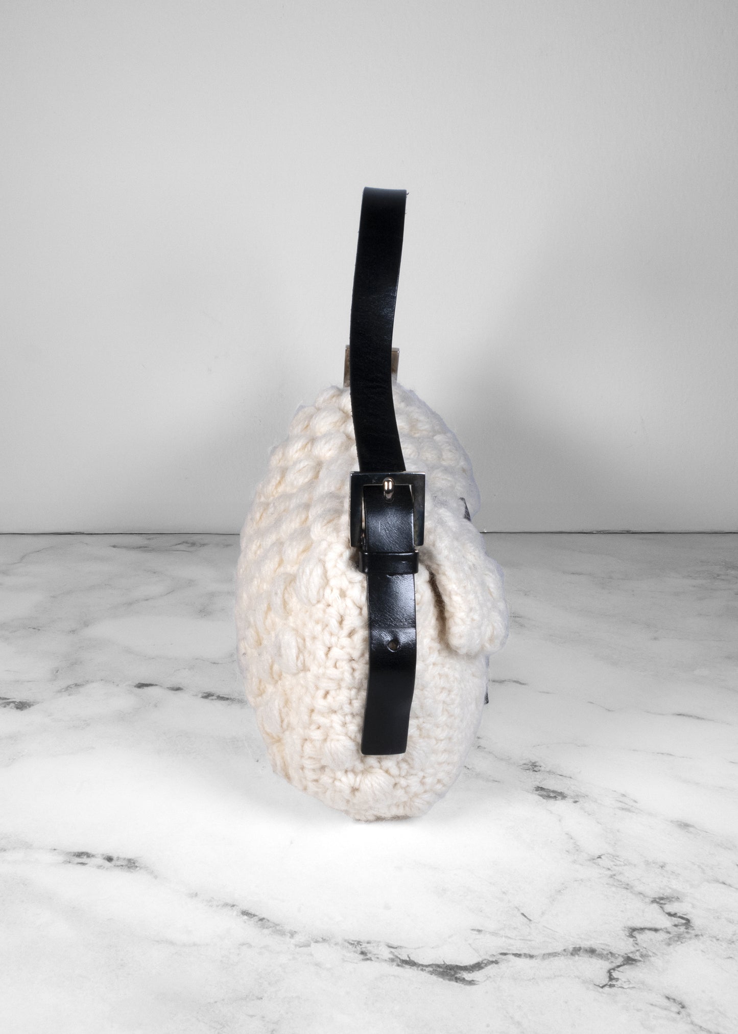 Fendi Wool Mamma Knit Baguette Bag