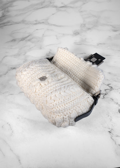 Fendi Wool Mamma Knit Baguette Bag