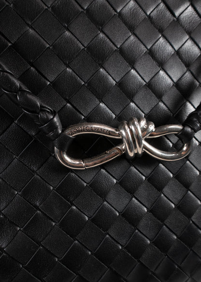 Bottega Veneta Black Large Andiamo Voyager Intrecciato Tote Bag