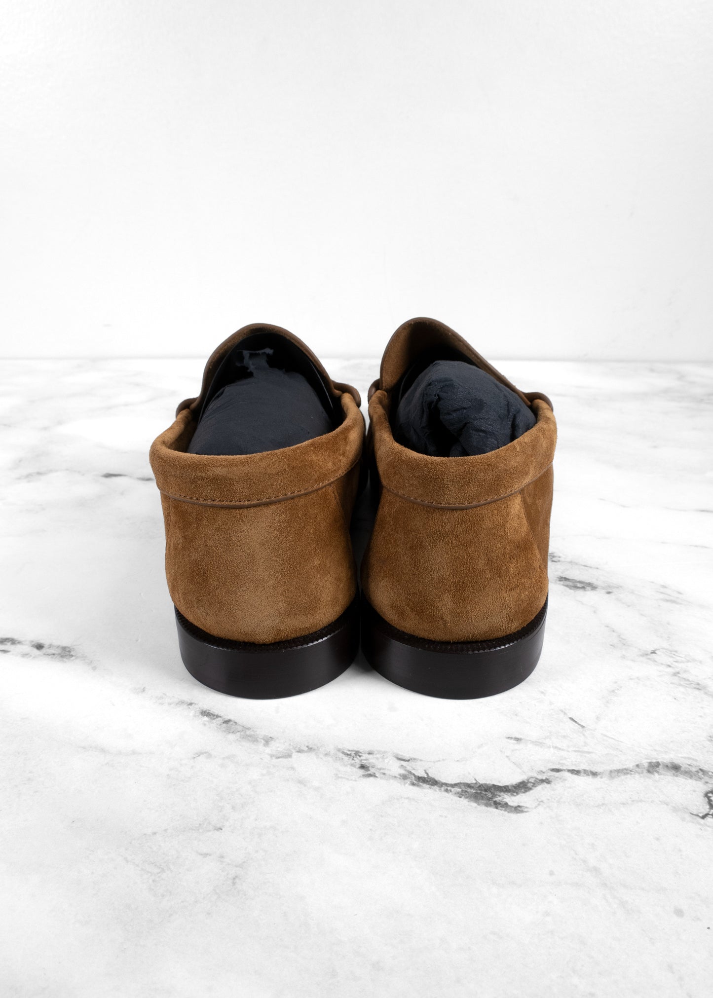 Saint Laurent Le Loafer Supple Monogram Penny Loafers in Suede