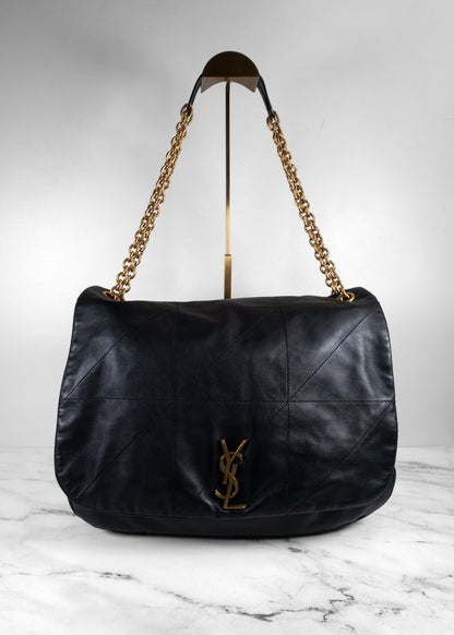 Saint Laurent Black Jamie Large Monogram Chain Bag