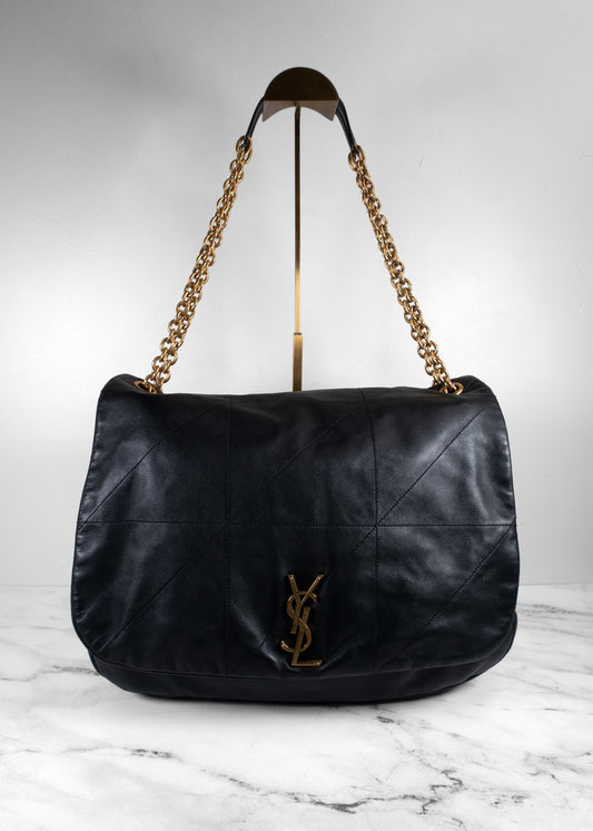 Saint Laurent Black Jamie Large Monogram Chain Bag