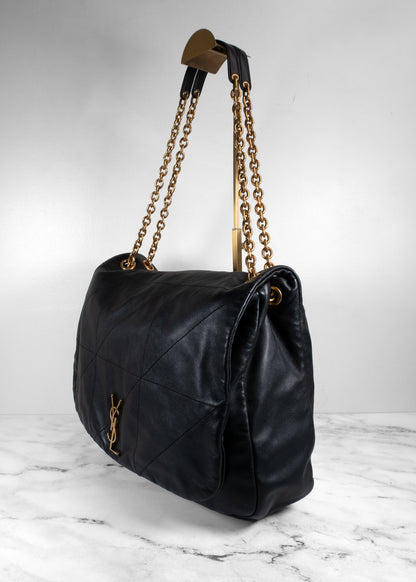 Saint Laurent Black Jamie Large Monogram Chain Bag