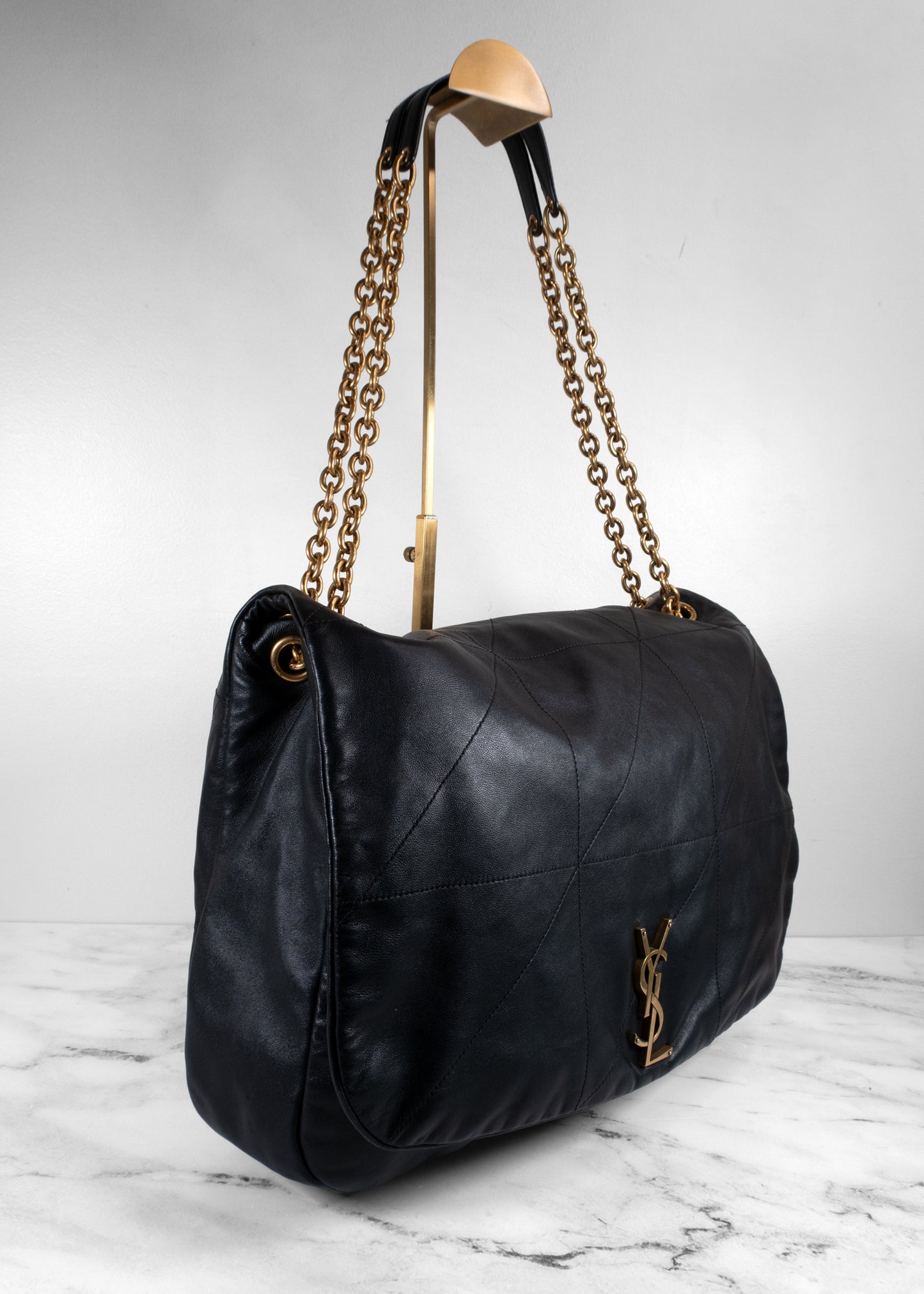 Saint Laurent Black Jamie Large Monogram Chain Bag