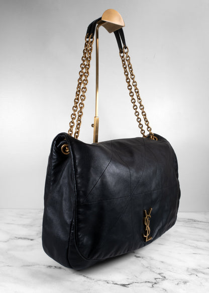 Saint Laurent Black Jamie Large Monogram Chain Bag