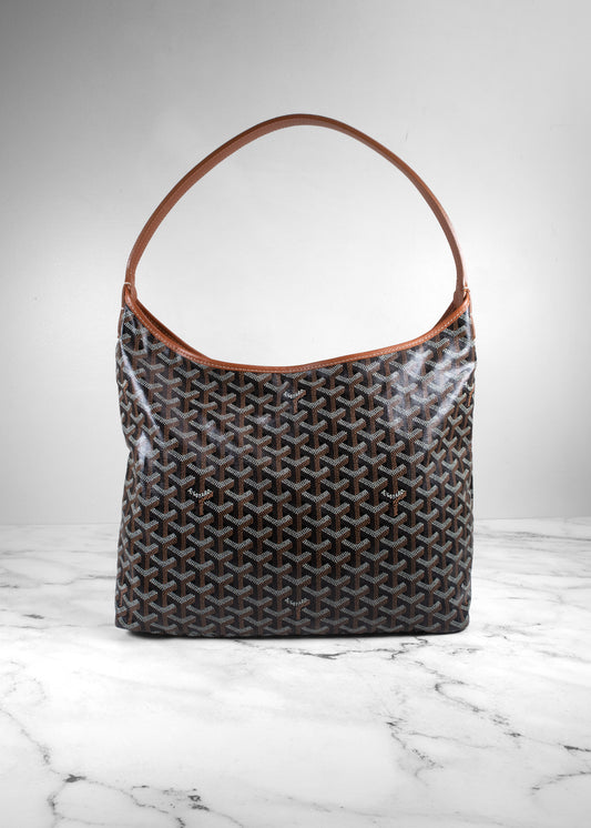 Goyard Black And Brown Boheme Monogram Hobo Bag