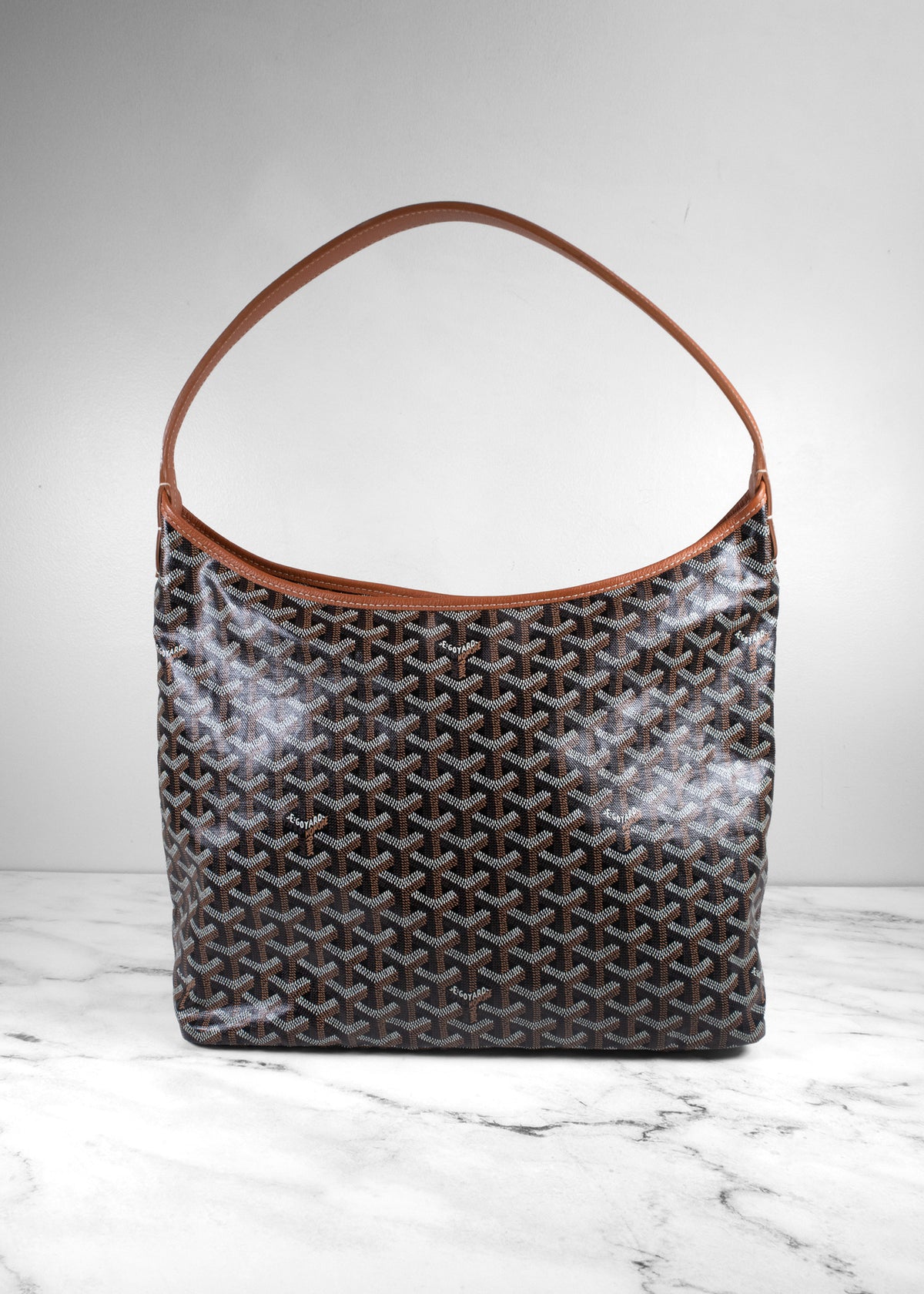 Goyard Black And Brown Boheme Monogram Hobo Bag