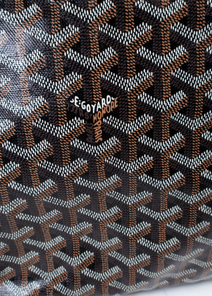 Goyard Black And Brown Boheme Monogram Hobo Bag