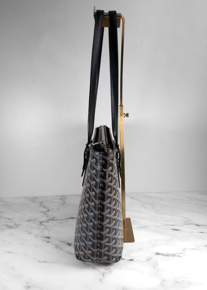 Goyard Okinawa PM Black Goyardine Canvas Tote Bag