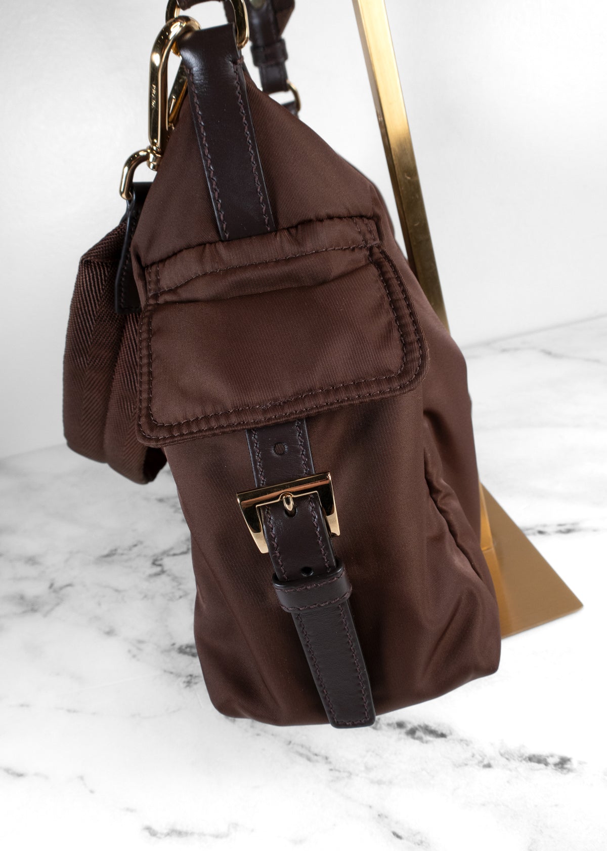 Prada Explore Large Sienna Brown Re-Nylon Bag