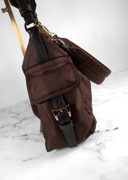 Prada Explore Large Sienna Brown Re-Nylon Bag