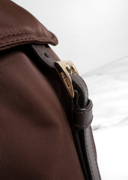 Prada Explore Large Sienna Brown Re-Nylon Bag