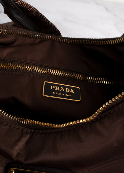 Prada Explore Large Sienna Brown Re-Nylon Bag