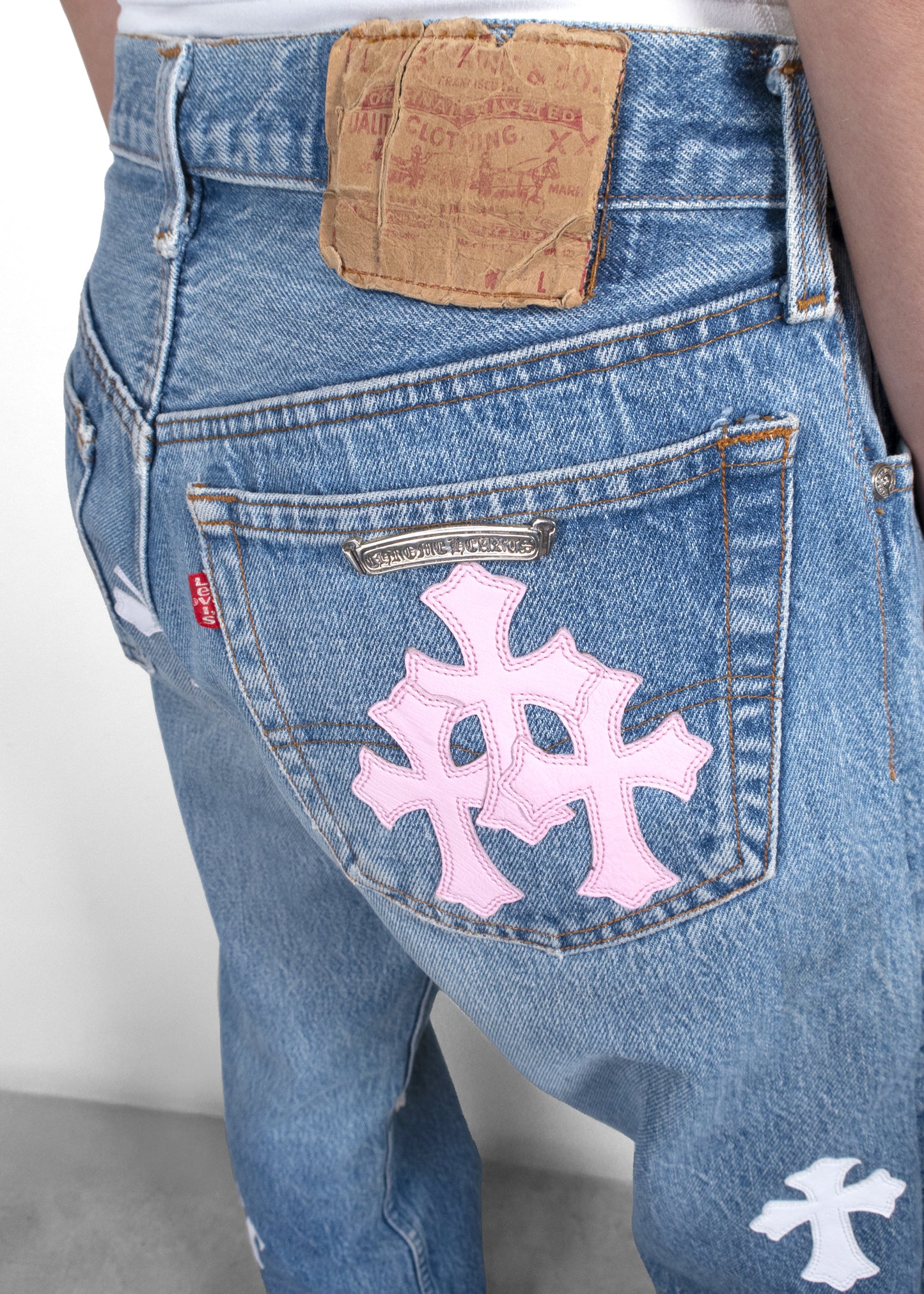 Chrome Hearts x Levi's Custom Drake Cross Patch Denim